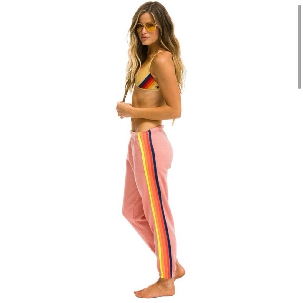 Aviator Nations Pink Striped Pants
